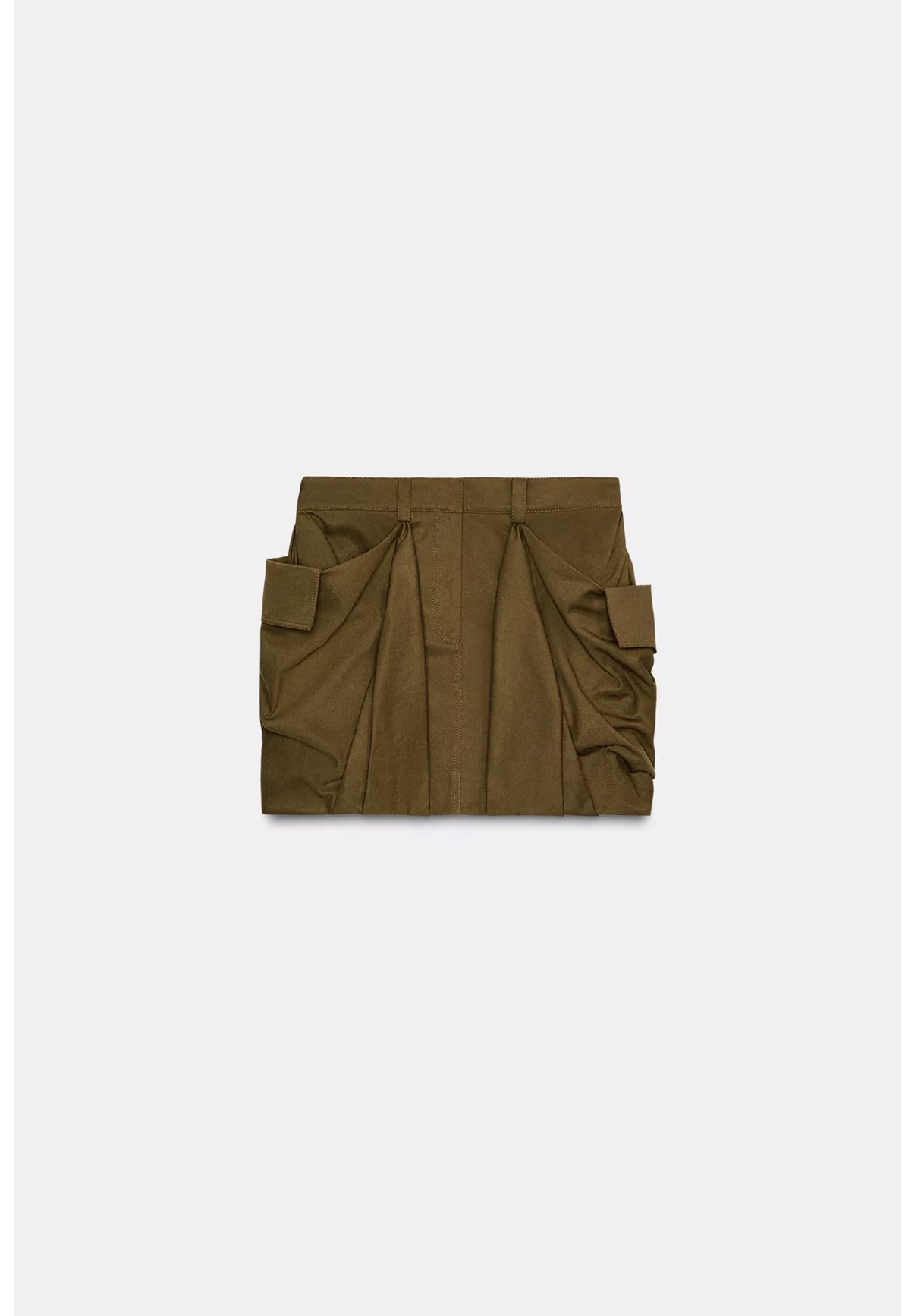 Zara ZW Collection Cargo Mini Skirt Zara cargo mini skirt sold out Zara ZW cargo skirt Zara 2091/002/505 Khaki Ref 2091/002/505