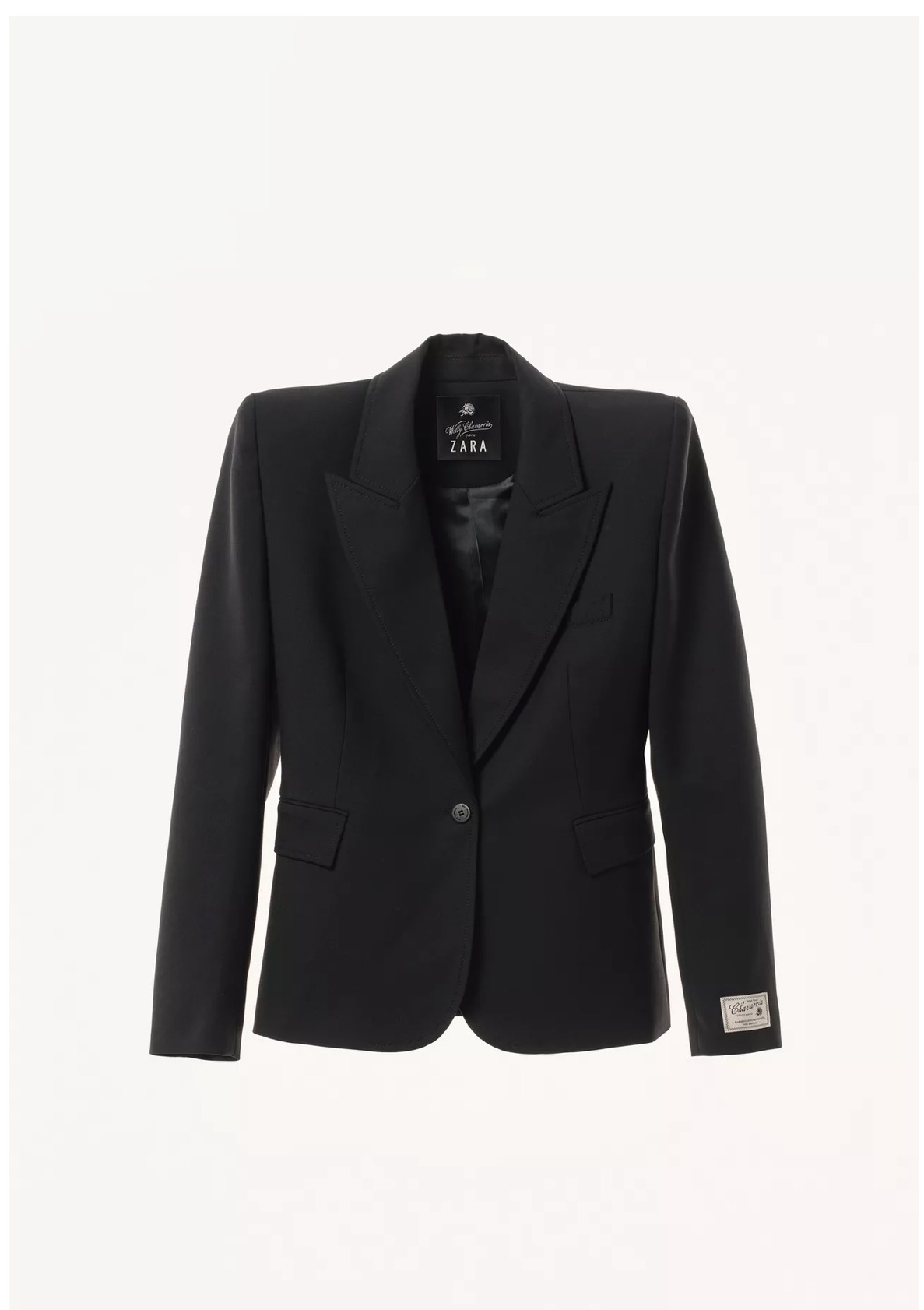 Zara Fitted Blazer with Wool Shoulder Pads Willy Chavarria x Zara Black Ref 2222/130/800