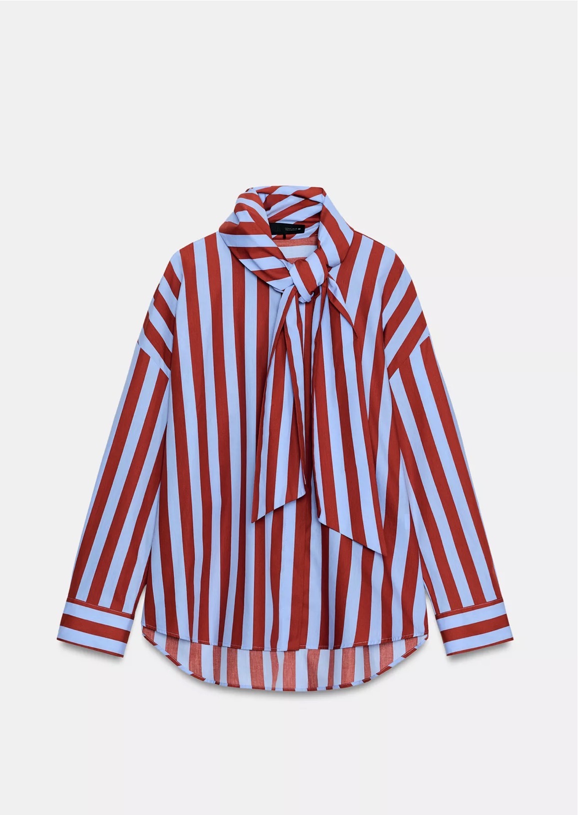 Zara Bow Neck Striped Shirt Zara bow neck striped shirt Zara striped shirt sold out Zara 2390/116/330 Multicolored Ref 2390/116/330