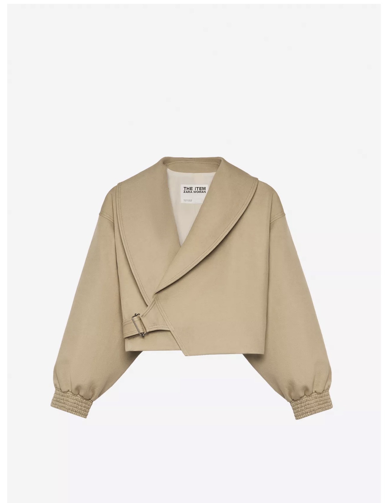 Zara Cropped Jacket — The Item Zara Woman Sand Ref 2448/136/800