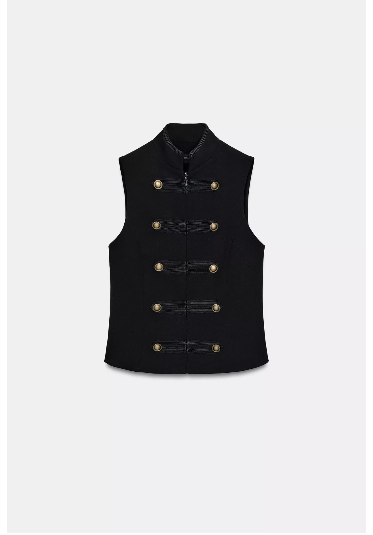 Zara Fireman Clasp Vest Zara fireman clasp vest sold out Zara black vest Zara 2470/631/800 Black Ref 2470/631/800