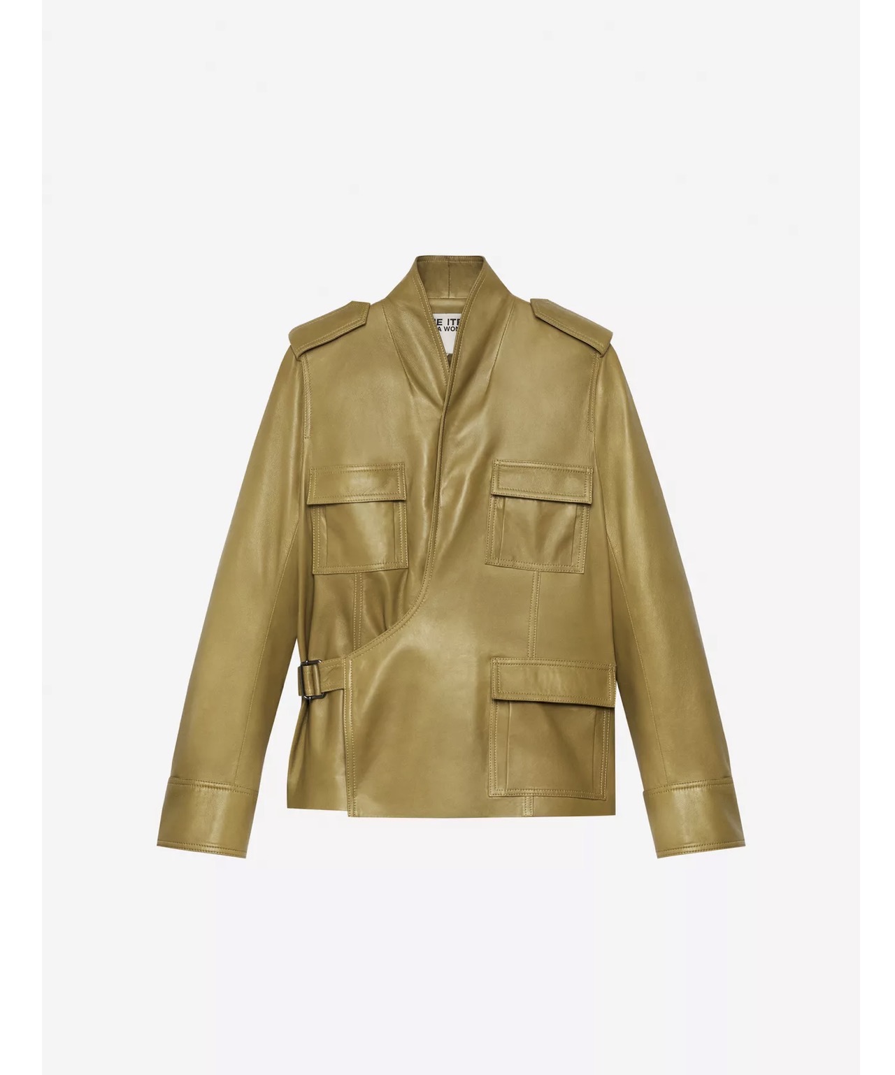 Zara 100% Leather Jacket — The Item Zara Woman Olive Green Ref 3322/035/515