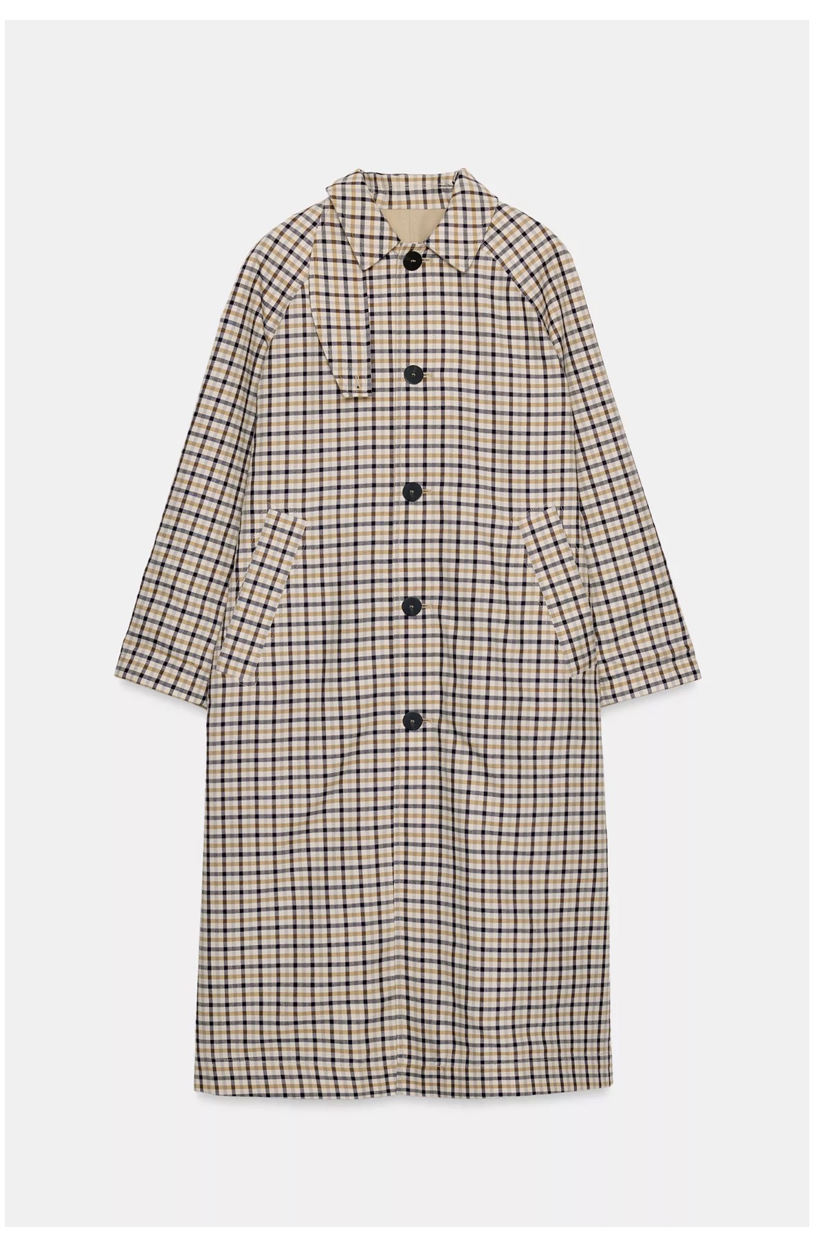 Zara Reversible Plaid Trench Coat ZW Collection Zara reversible plaid trench sold out Zara ZW trench coat Zara 3811/045/083 Beige-Brown Ref 3811/045/083