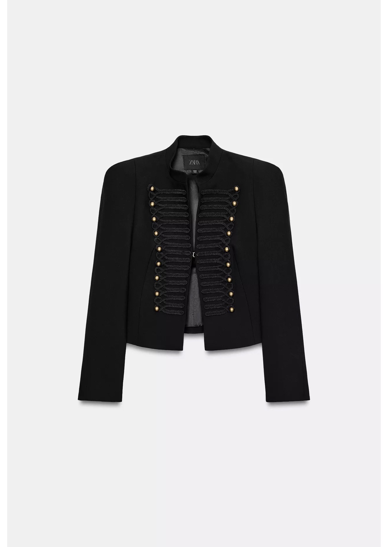Zara Fitted Blazer with Shoulder Pads Black Ref 4840/798/800