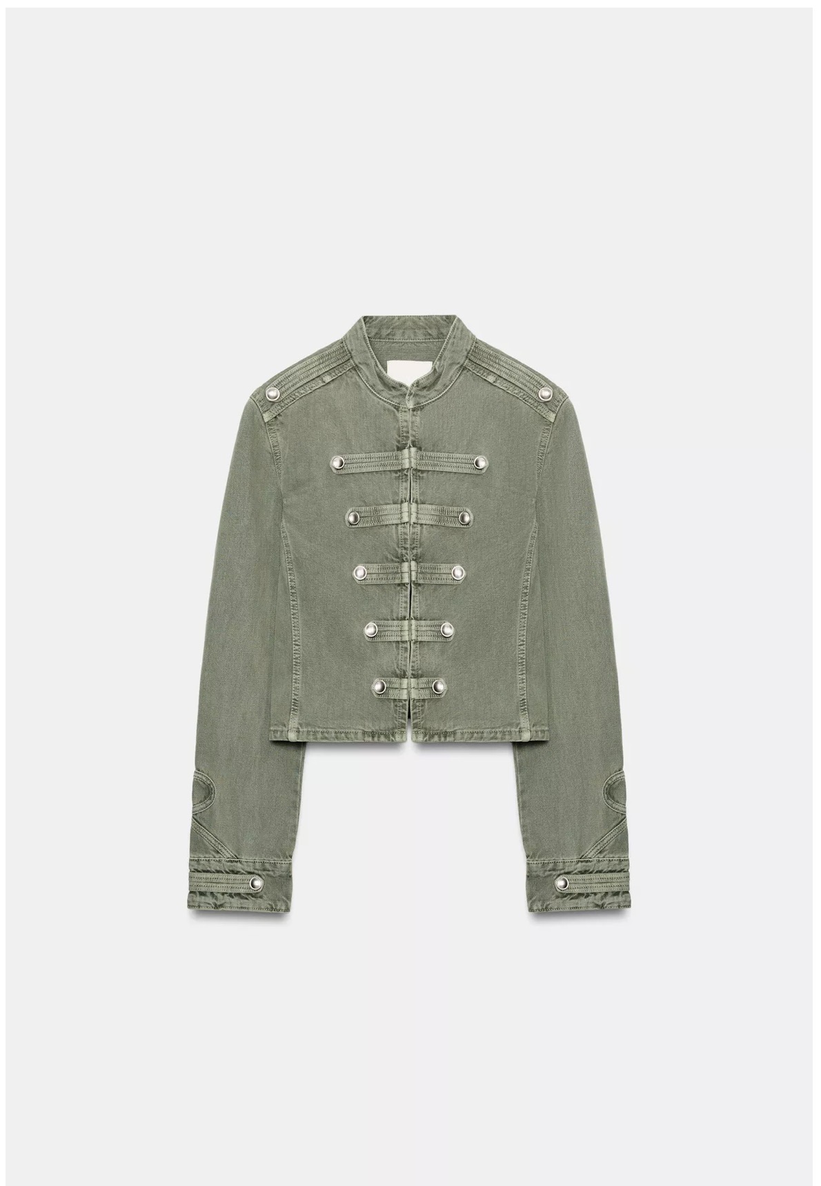 Zara Fitted Button Jacket Green Ref 5252/072/500