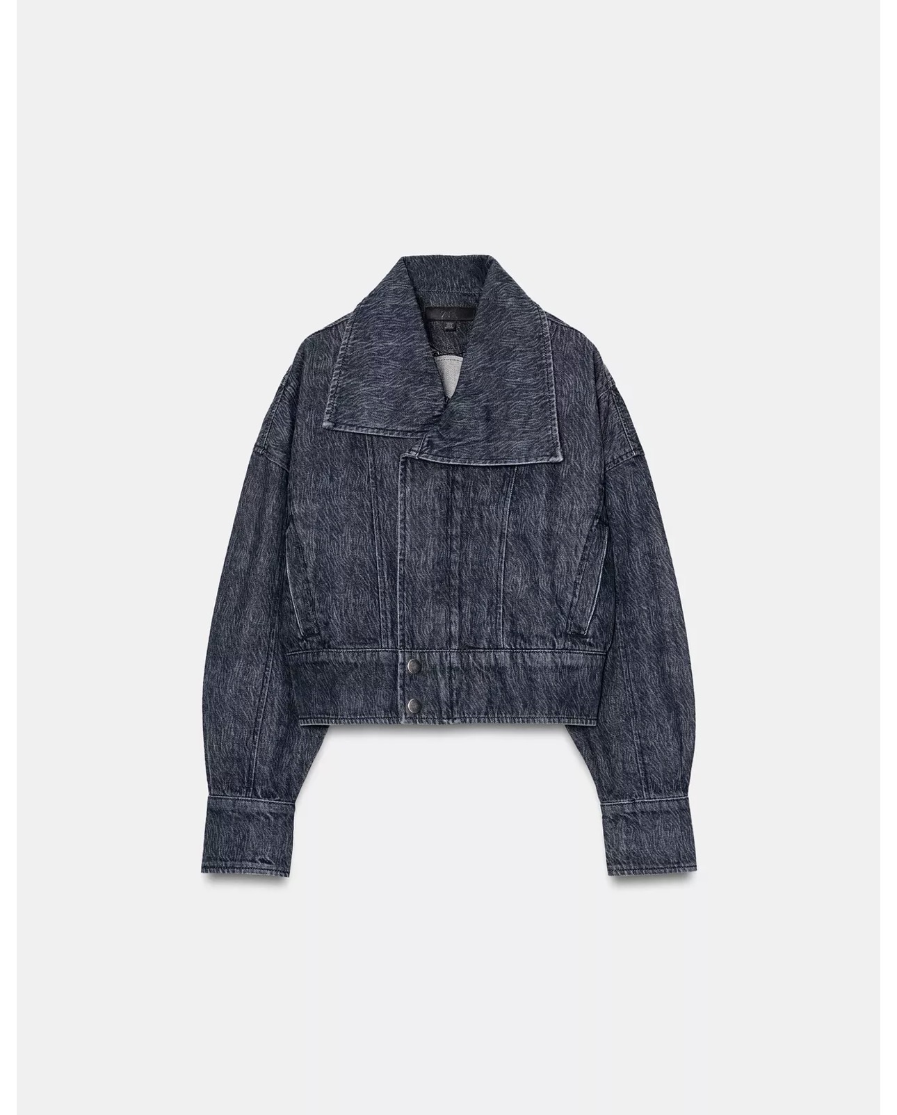 Zara Z1975 Cropped Denim Jacket Zara Z1975 cropped denim jacket sold out Zara cropped denim jacket Zara 7147/034/030 Blue / Black Ref 7147/034/030